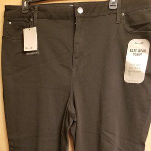 Seven 7 Black Stretch Denim Jeans Size 22W